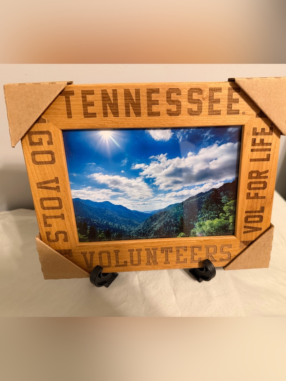 Tennessee Volunteers Wooden Photo Frame 5X7 - Natural Wood NWT